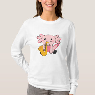Saxolotl Plays Saxophone Music A Sweet Axolotl T-Shirt