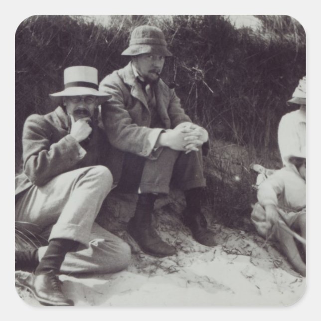 Saxon Sydney Turner, Clive Bell, and Julian Square Sticker (Front)