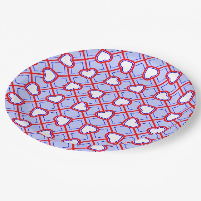 Saxonia Pattern Paper Plate (Angled)