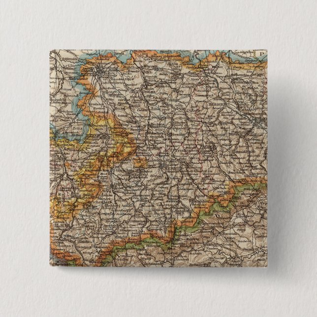 Saxony 2 Inch Square Button (Front)