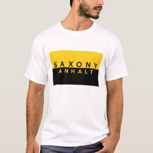 saxony anhalt region flag german country text name T-Shirt