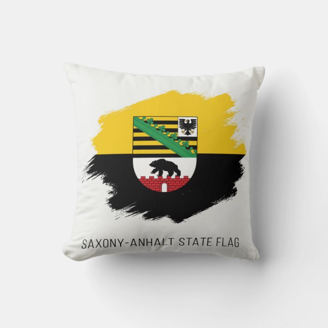 Saxony Anhalt State Flag Throw Pillow (Front)