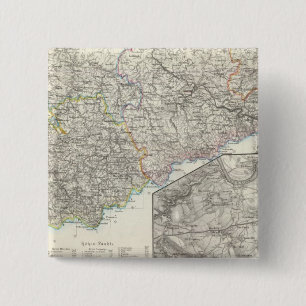 Saxony, Dresden Germany 2 Inch Square Button