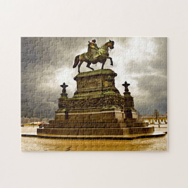 Saxony Dresden Monument Reiter Germany. Jigsaw Puzzle (Horizontal)