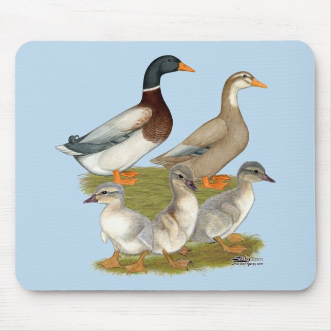 Saxony Duck Family Mouse Pad (Front)