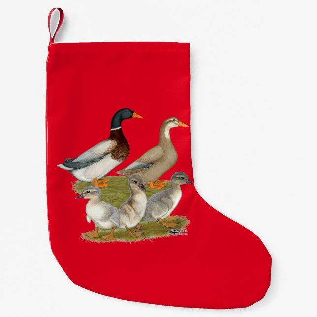 Saxony Duck Family Small Christmas Stocking (Front)