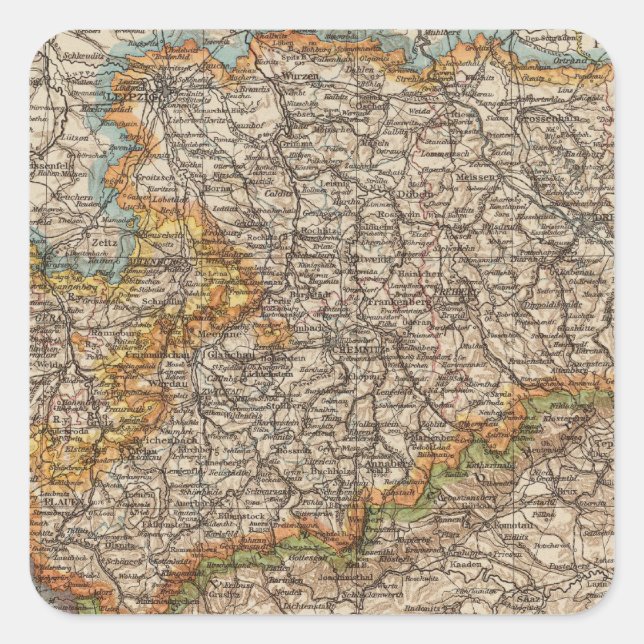 Saxony Square Sticker (Front)