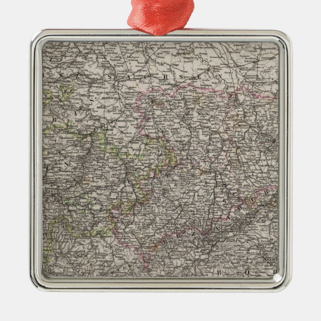 Saxony, Thuringen and neighbouring Countries Metal Ornament (Front)