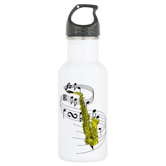 Saxophone 532 Ml Water Bottle (Front)
