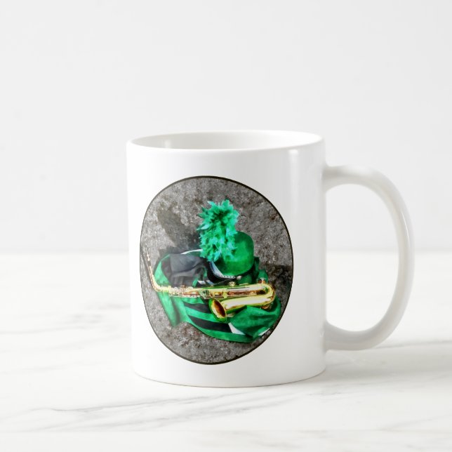Saxophone and Band Uniform Coffee Mug (Right)