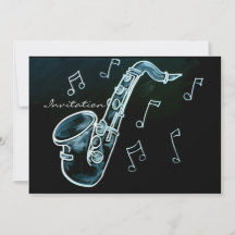 Saxophone And Music Notes