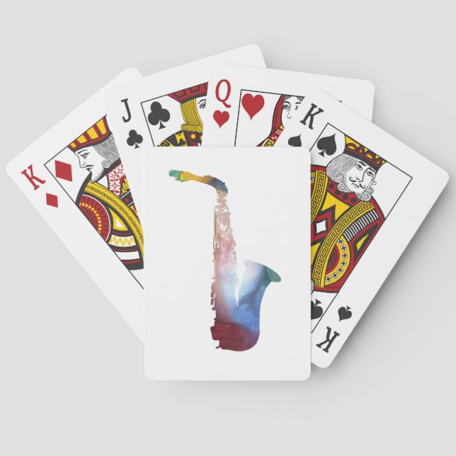Saxophone Art Playing Cards (Back)