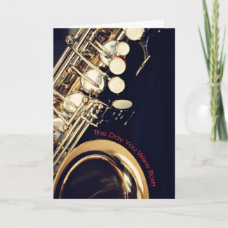 Saxophone Birthday Card