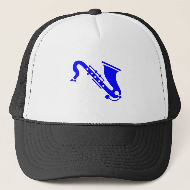 Saxophone - Blue Trucker Hat (Front)
