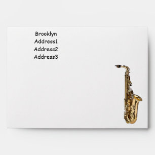 Saxophone cartoon illustration envelope