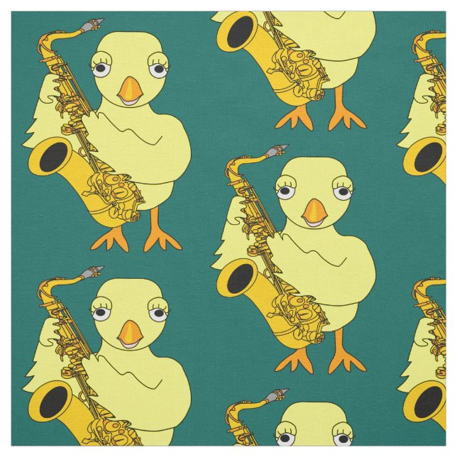 Saxophone Chick Fabric (Swatch)
