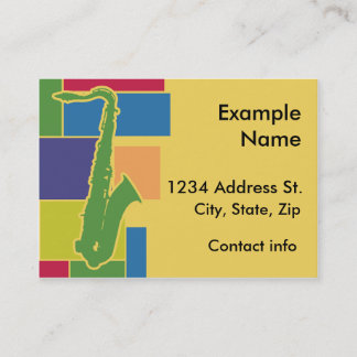 Saxophone Colorblocks Profile Card