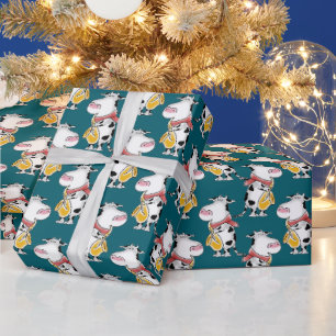 Saxophone Cow Wrapping Paper