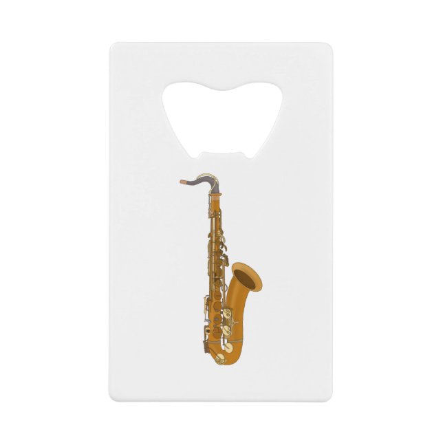 Saxophone Credit Card Bottle Opener (Front)