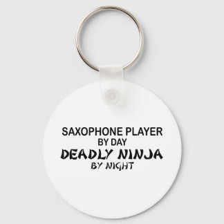 Saxophone Deadly Ninja by Night Keychain