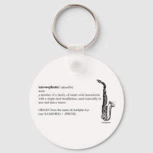 Saxophone Definition Keychain