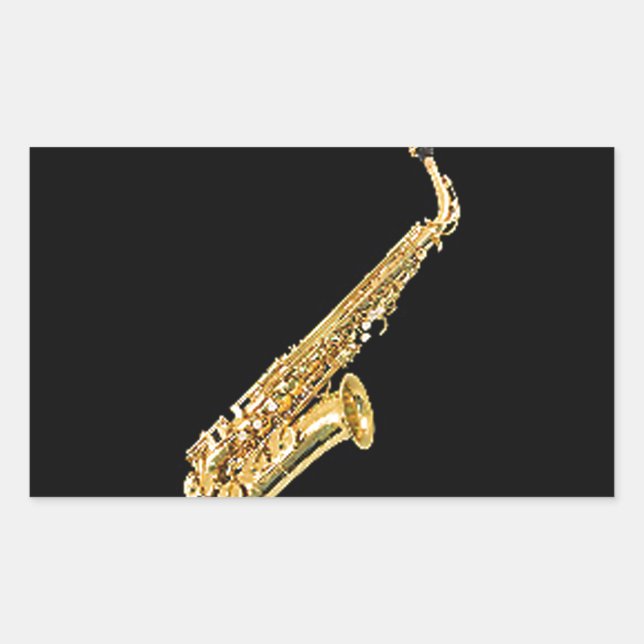 "Saxophone" design gifts and products Sticker (Front)