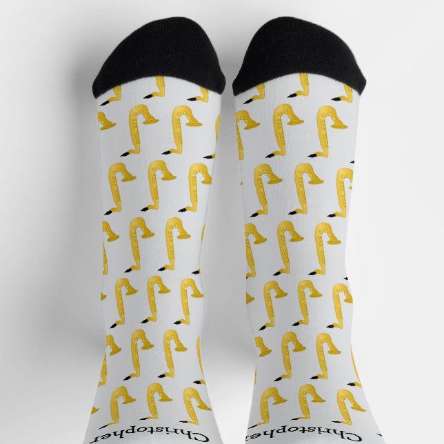 Saxophone Design Personalised Socks (Top)