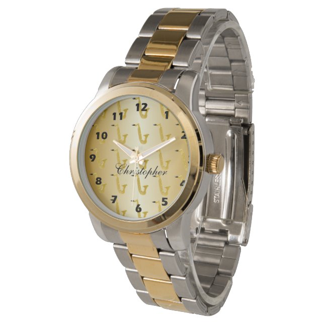 Saxophone Design Watch (Angled)