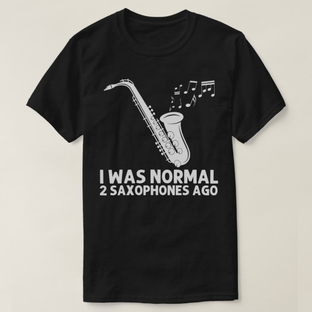 Saxophone Designs For Men Women Musical Instrument T-Shirt (Design Front)