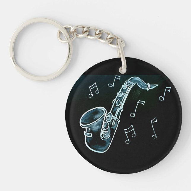 Saxophone et notes de musique (Devant)