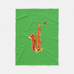 Saxophone Fleece Blanket