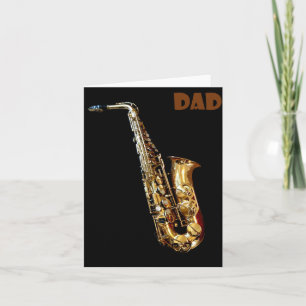 Saxophone Folded Greeting Card