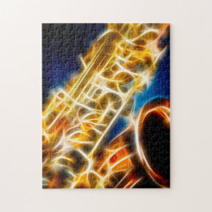 Saxophone Fractal Jigsaw Puzzle