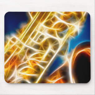 Saxophone - Fractal Mouse Pad