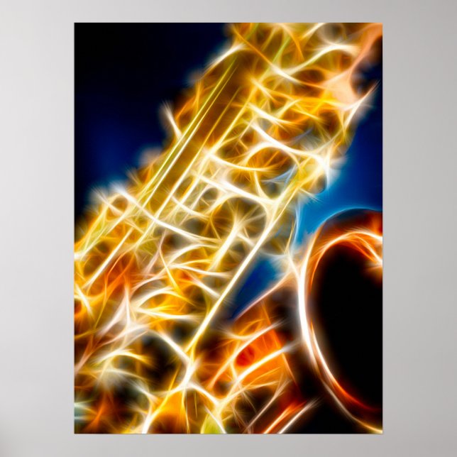 Saxophone - Fractal Poster (Front)