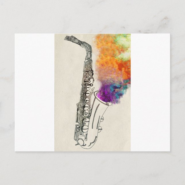 Saxophone Healing Postcard (Front)