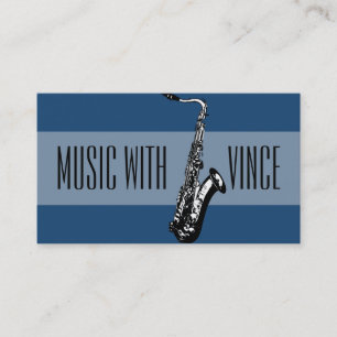 Saxophone Instructor Music Studio Business Card