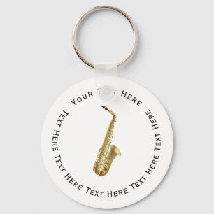 Saxophone Instrument Keychain