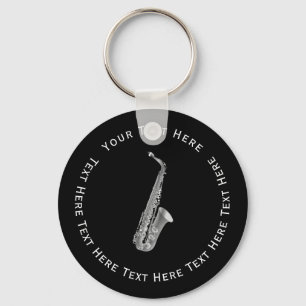 Saxophone Instrument Keychain