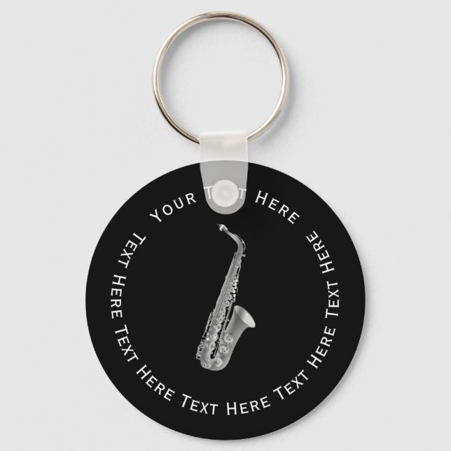 Saxophone Instrument Keychain (Front)