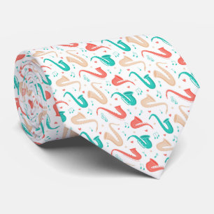Saxophone Jazz Music Tie