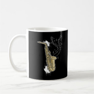 Saxophone Jazz Musician Musical Notes Coffee Mug