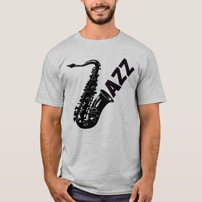 Saxophone Jazz, Saxophone Player T-Shirt (Front)