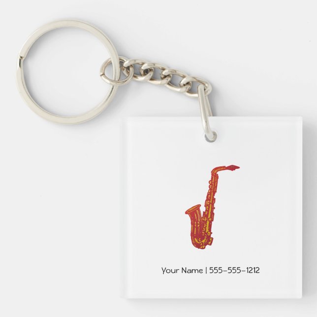 Saxophone Keychain (Front)