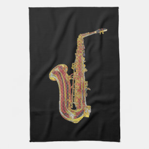 Saxophone Kitchen Towel