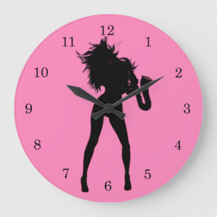 Saxophone Lecteur Femme Horloge - Choisir la coule