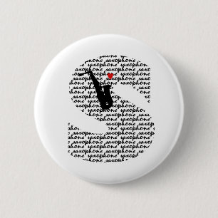 Saxophone Letter S 2 Inch Round Button