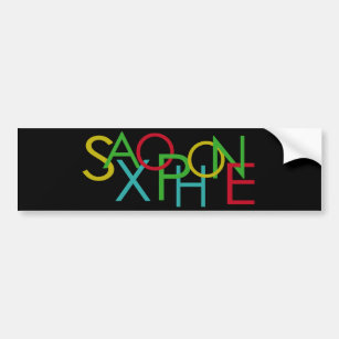 SAXOPHONE Letters Bumper Sticker