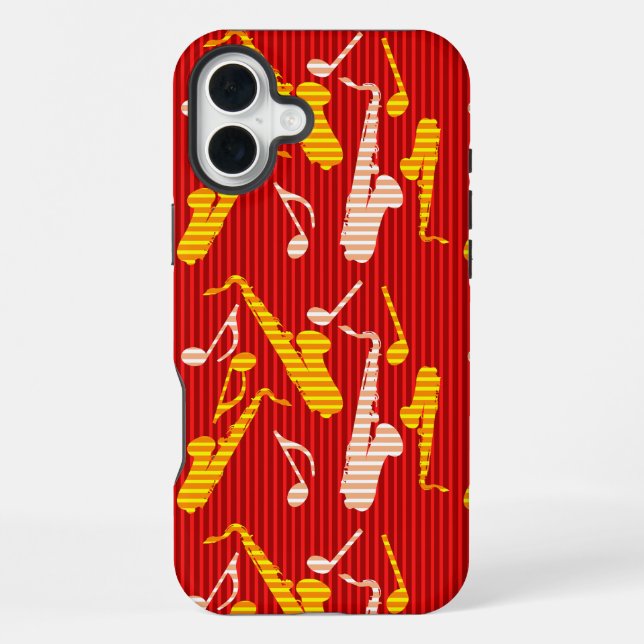 Saxophone Lines  iPhone Case (Back)