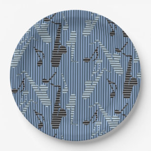 Saxophone Lines  Paper Plate